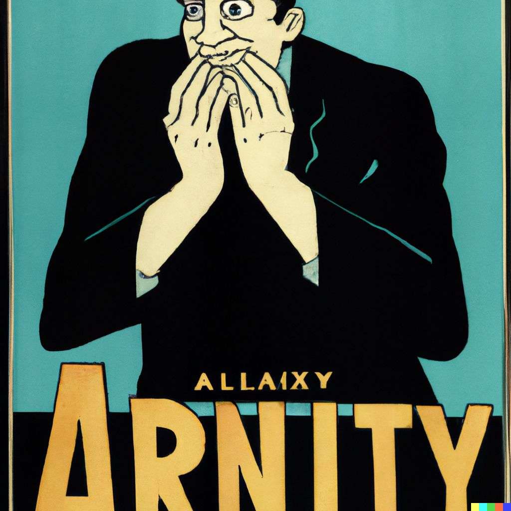 a representation of anxiety, movie poster from the '40s